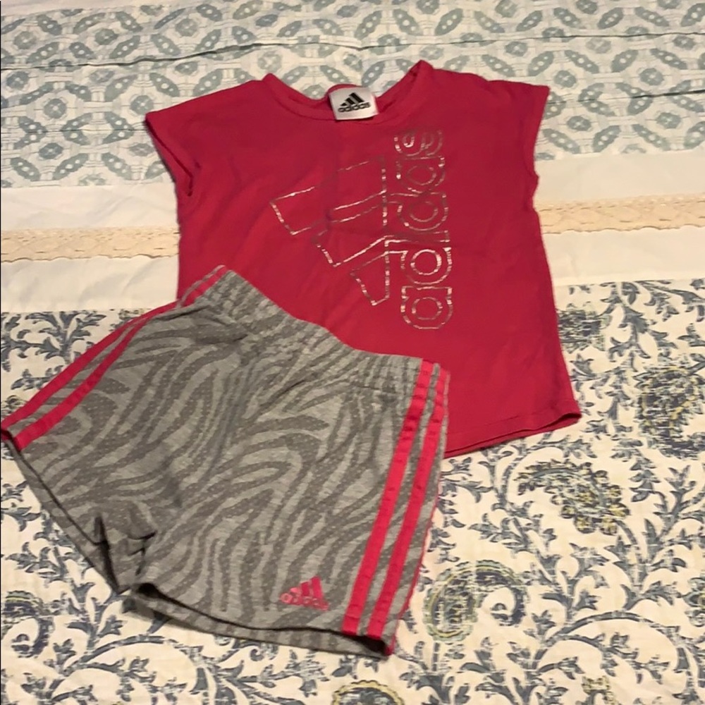 Adidas shirt and shorts